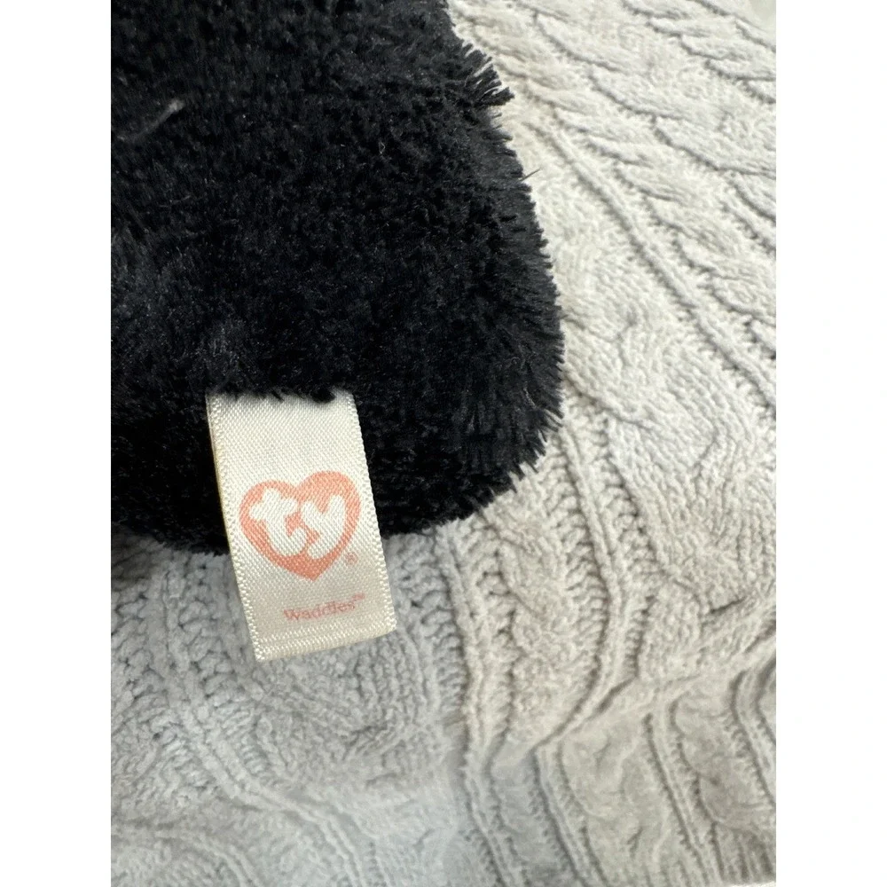 Ty Beanie Boos Waddles Penguin Plush Black White Blue‎ Glitter Eyes 6 inch